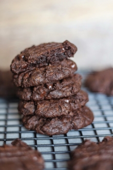 Soft And Chewy Double Chocolate Cookies